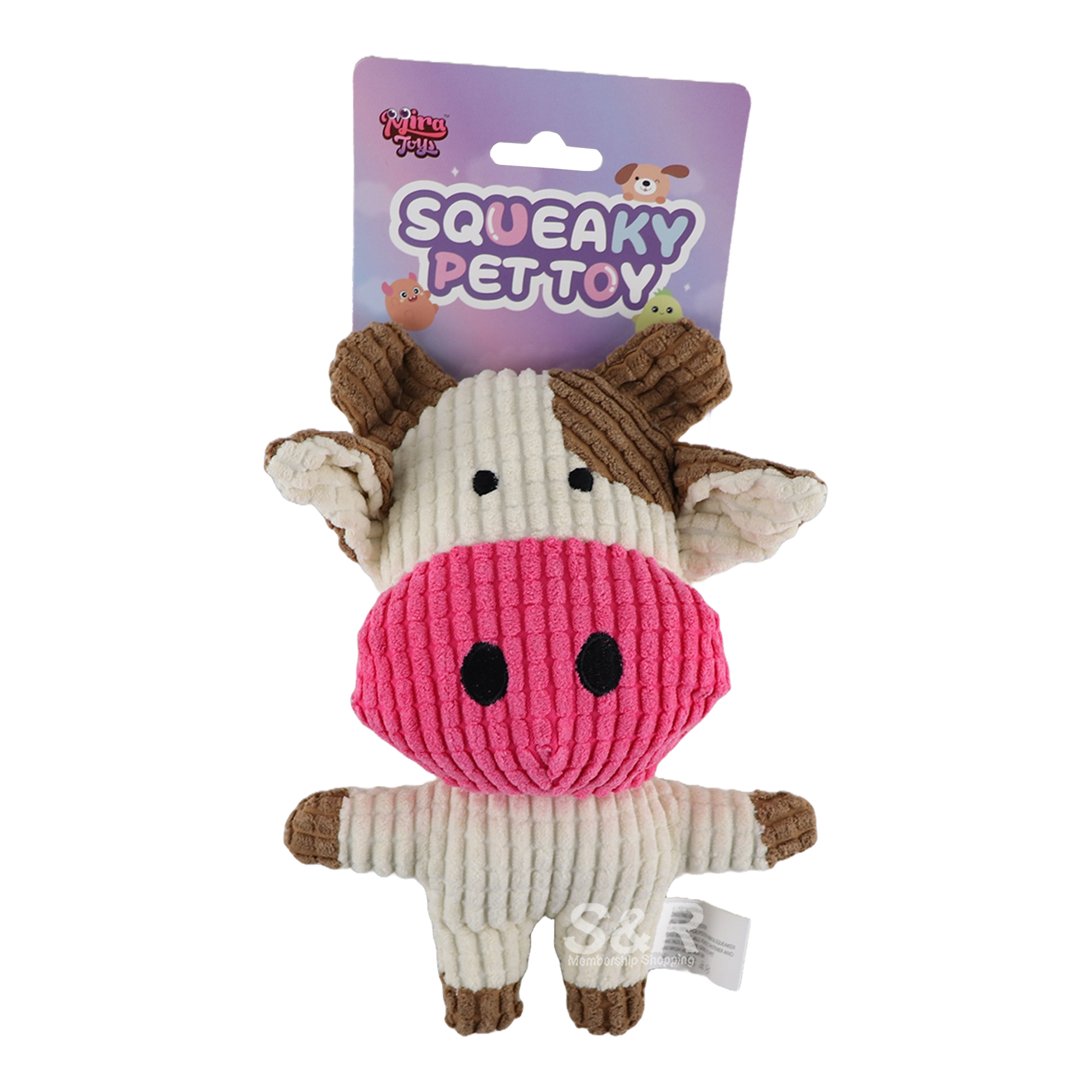 Mira Toys Pet Toy Cow With Squeaker